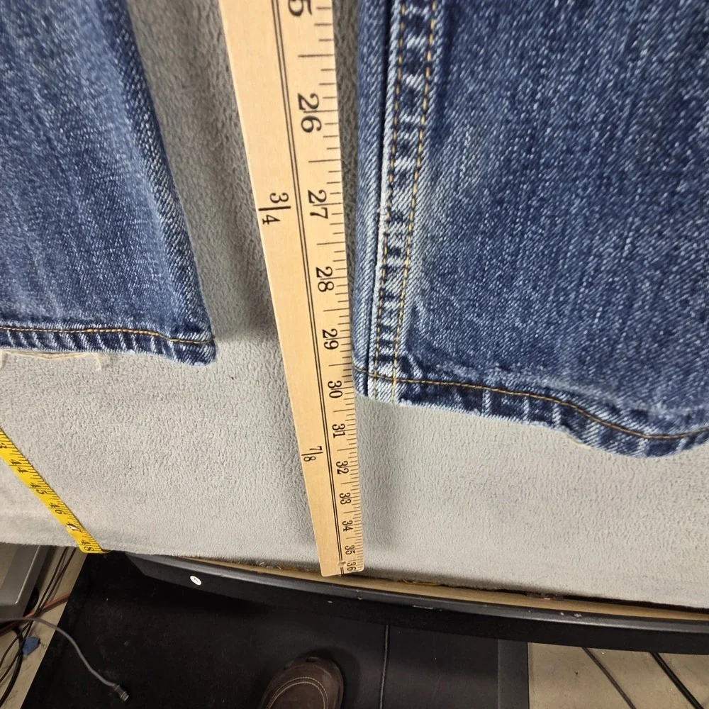Vintage Levis Engineered Jeans Mens Blue Zip Fly Whiskers Fits 30x30